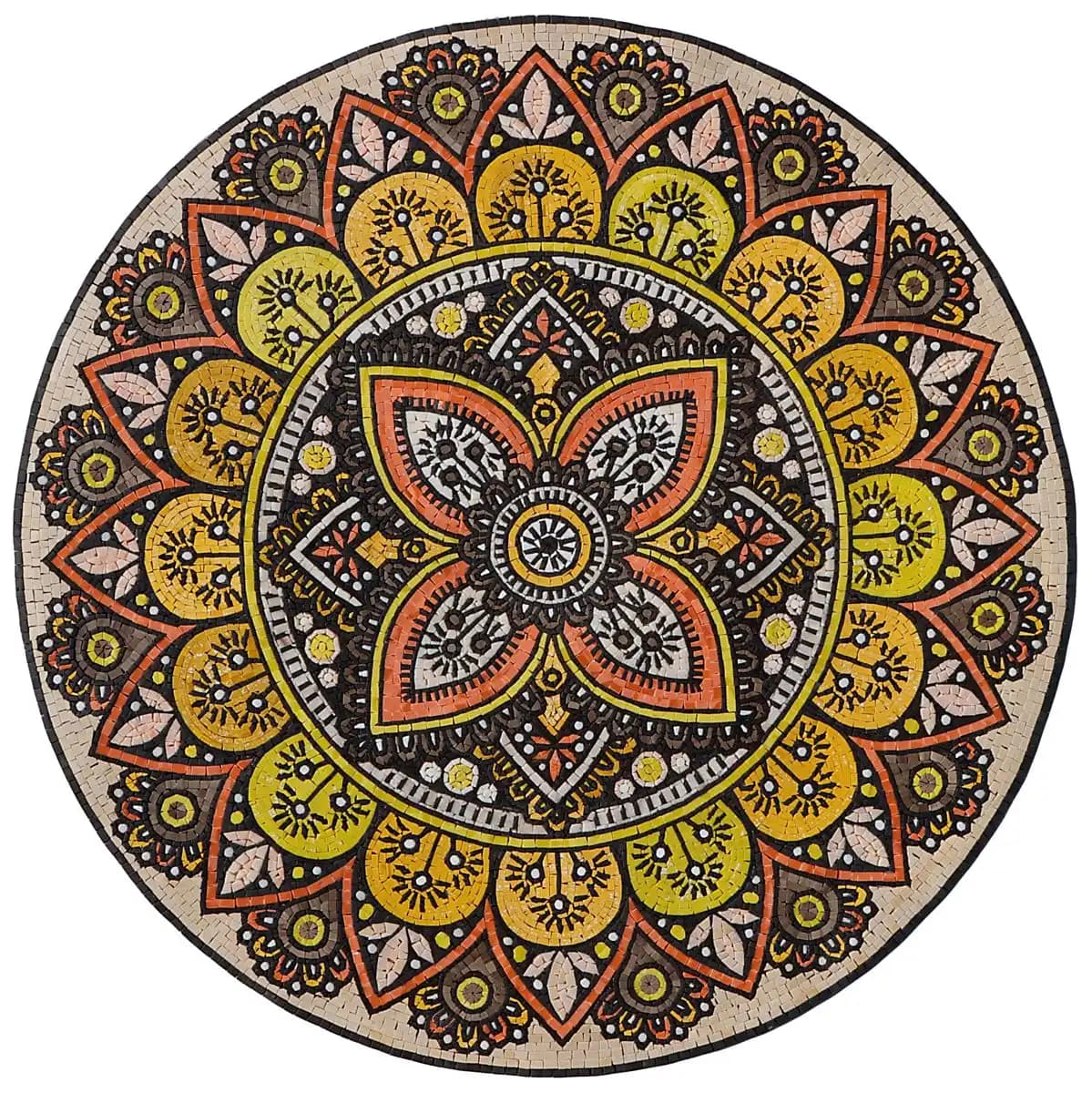 Mandala – Mosaic Designs handmade marble mosaic (Geometric)